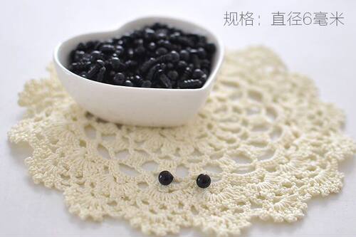 莹莹手工 DIY配件 玩偶羊黑豆眼睛 螺纹式黑豆眼睛 - 图1