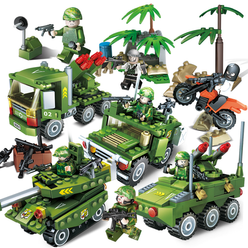 古迪新款军事系列猎虎行动男孩儿童益智拼装积木坦克6-8-12岁8037 - 图3