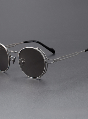 山本同款耀司纯钛圆镂空墨镜YOHJI驾驶夜视YAMAMOTO太阳镜ZY0048