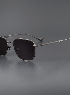 斯文败类 克罗星风纯钛墨镜飞行员双梁眼镜框痞帅太阳眼镜22198