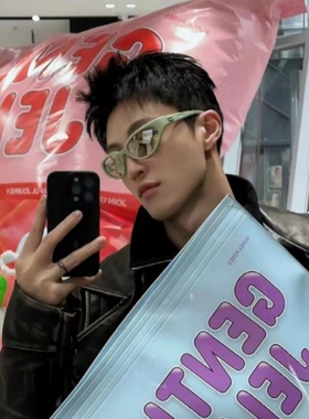 欧美风时髦insv网红同款糖果色墨