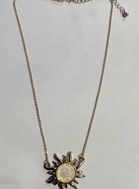 欧美爆款饰品 太阳花蛋白石choker项链女款锁骨链 创意气质款