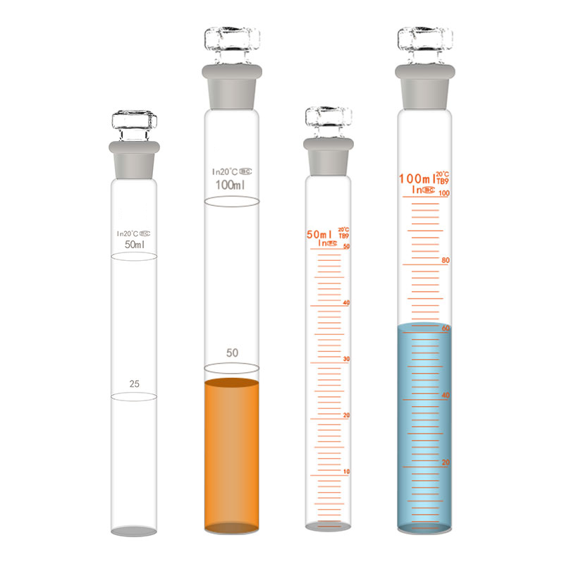 玻璃A级比色管可过检 10ml 25ml 50ml100ml全刻度具塞比色管包邮 - 图0