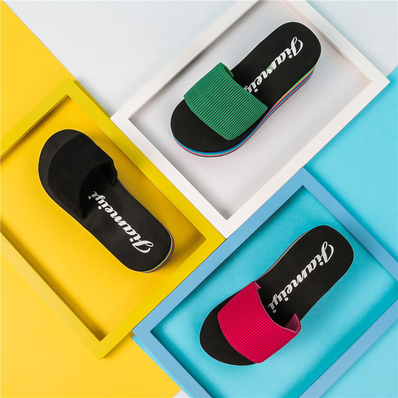 鞋拖女2025夏新款外穿厚底坡跟一字拖鞋松糕女鞋海边沙滩拖凉拖鞋,淘宝优惠券,粉丝福利购,淘宝优惠卷