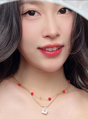 彩彩李圣诞新年礼物陶瓷项链