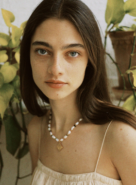 WAKI巴洛克漩涡天然碧玺珍珠项链