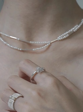 一寸十里锁骨毛衣链珍珠项链