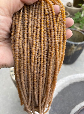 diy琥珀色散珠老琉璃