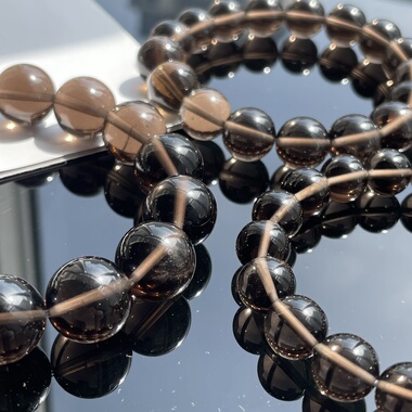 史记源珠宝【冰种黑曜石手链】男款手串貔貅女款单圈五行补水手串