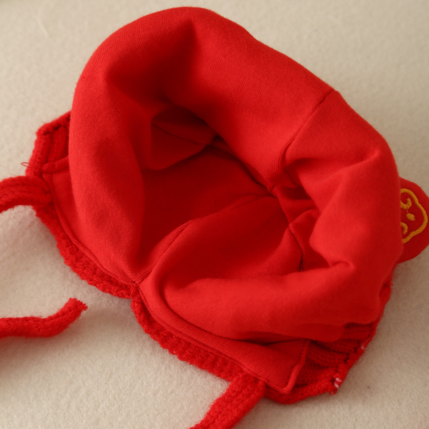 新年帽子婴儿冬季喜庆洋气小月龄加厚针织帽红色新生儿保暖毛线帽,淘宝优惠券,粉丝福利购,淘宝优惠卷