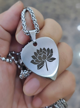 许巍蓝莲花吉他拨片项链应援吊坠