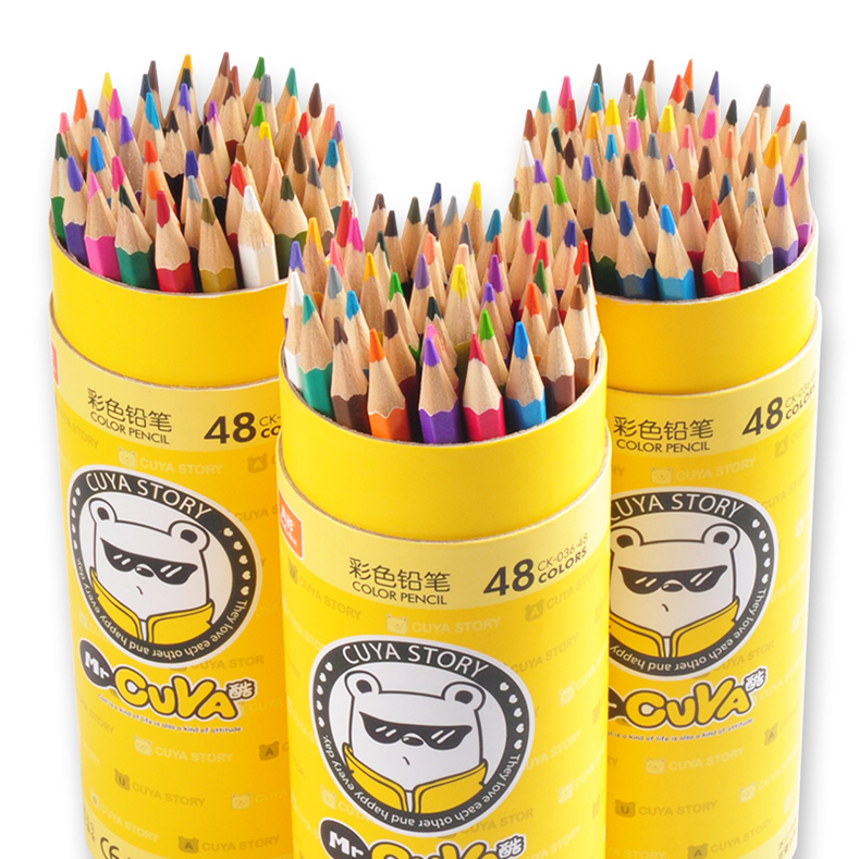 真彩筒装彩色铅笔抗折型彩铅CK-036-24真彩24色彩铅彩色画画笔-图1