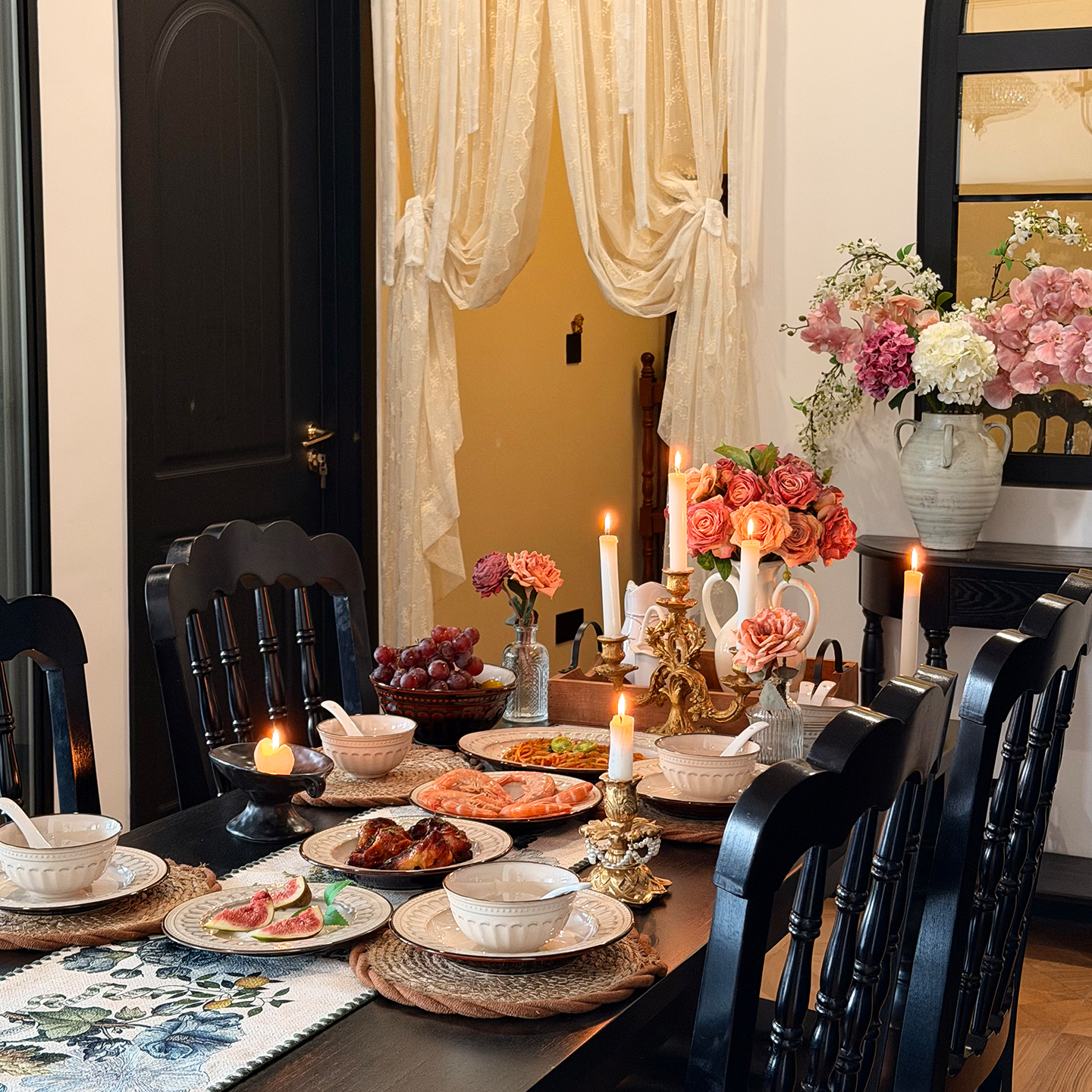 法式复古釉下彩2026新款碗碟套装家用高级感陶瓷餐具乔迁送礼碗盘,淘宝优惠券,粉丝福利购,淘宝优惠卷