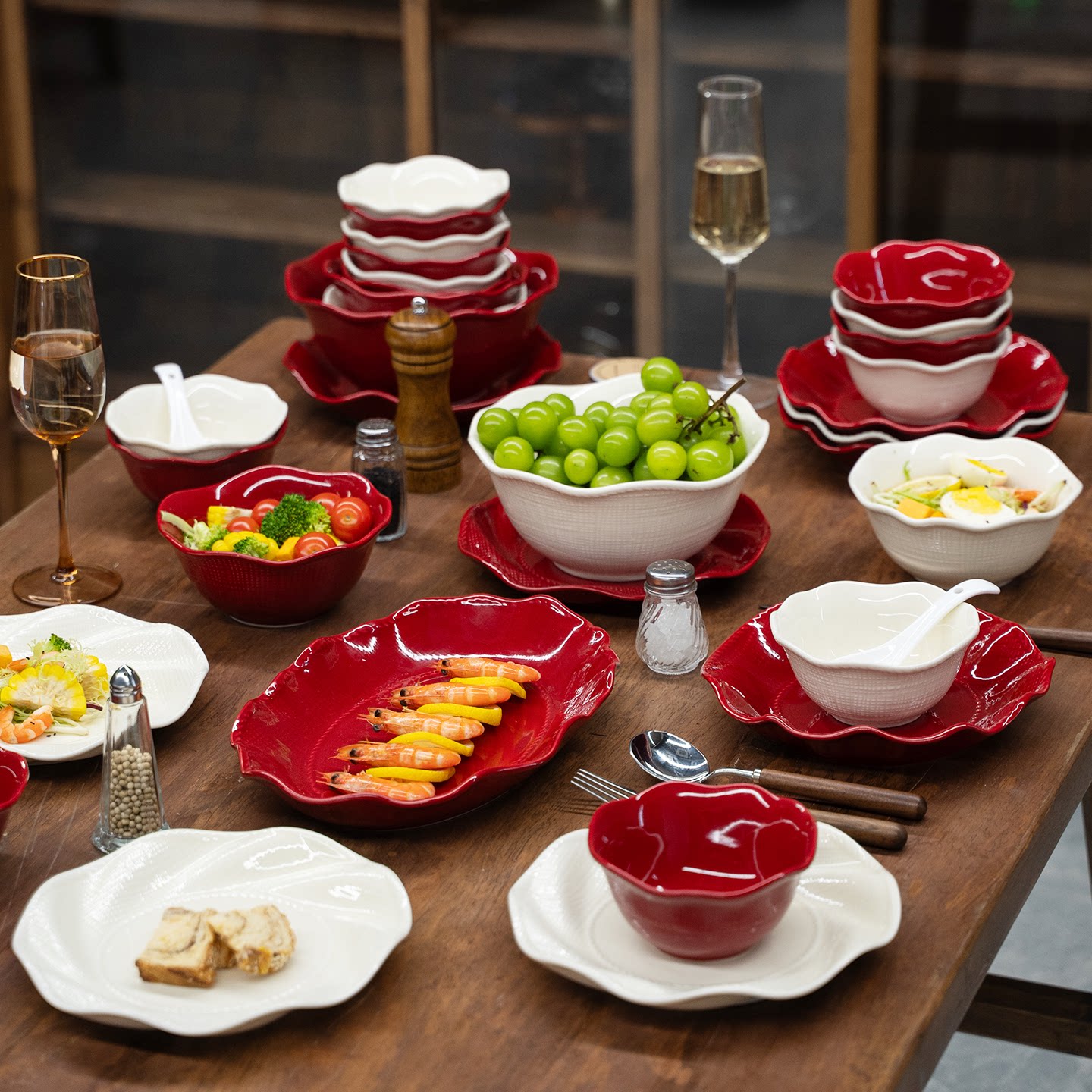 2026新款碗碟套装家用高温釉下彩餐具现代简约乔迁新婚礼物碗组合