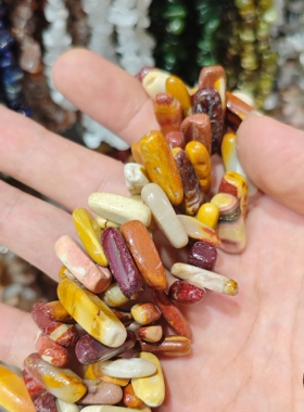 天然蛋白石不规则形状狼牙碎石散珠串珠子 DIY手工女款手链卷门帘