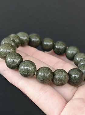 天然绿幽灵满盆手串 无红皮 聚宝盆绿幽灵 大珠子12mm