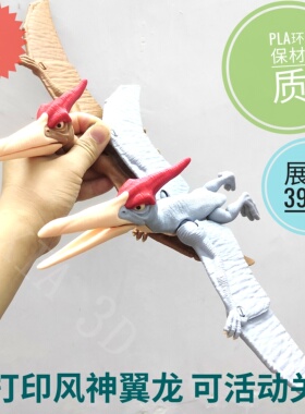 3d打印玩具风神翼龙侏罗纪恐龙仿真模型活动摆件手办儿童生日礼物