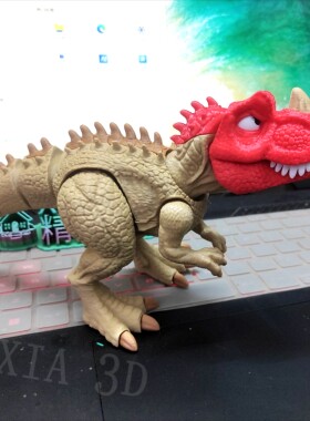 3d打印玩具角鼻龙侏罗纪恐龙仿真模型可活动摆件手办儿童生日礼物