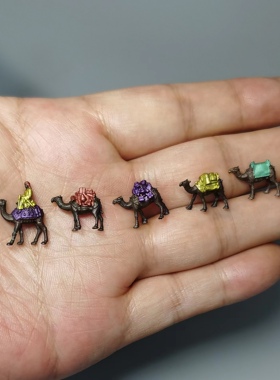 见君黄铜小人偶微景观赏石配饰