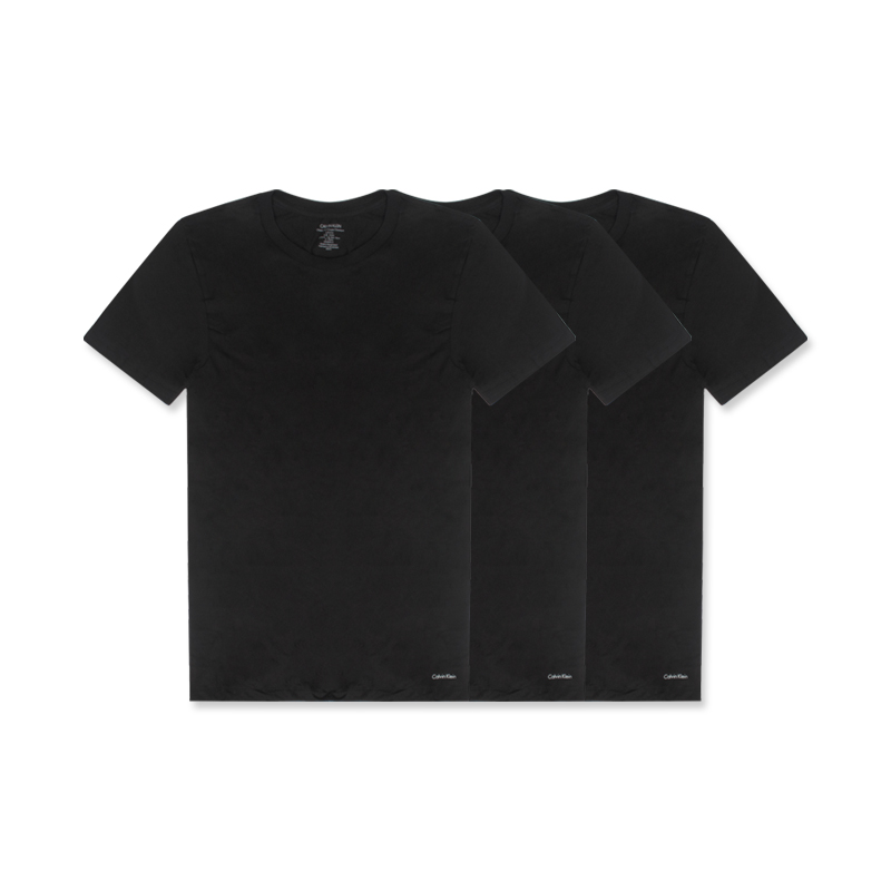 客邻尚品海外旗舰店Calvin Klein/CK 男士新品舒适纯色圆领短袖T恤三件装 NB4011E3