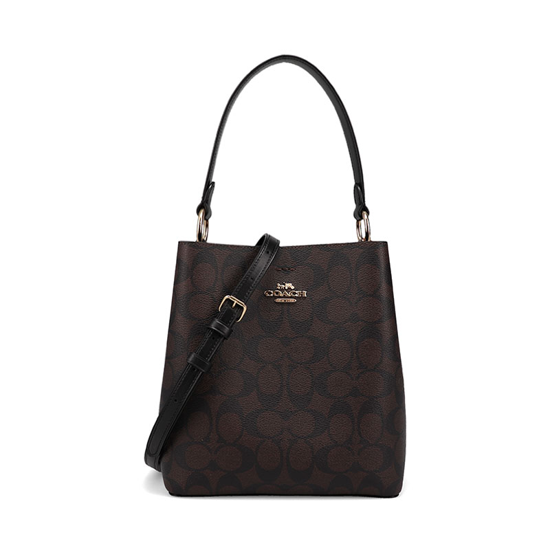 客邻尚品海外旗舰店COACH/蔻驰奥莱款小号女士时尚年轻单肩斜挎手提西瓜水桶包3