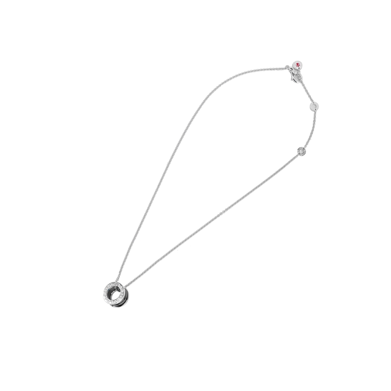 客邻尚品海外旗舰店Bvlgari/宝格丽正品 慈善款 男女通用纯银镶嵌黑色陶瓷项链送女友1
