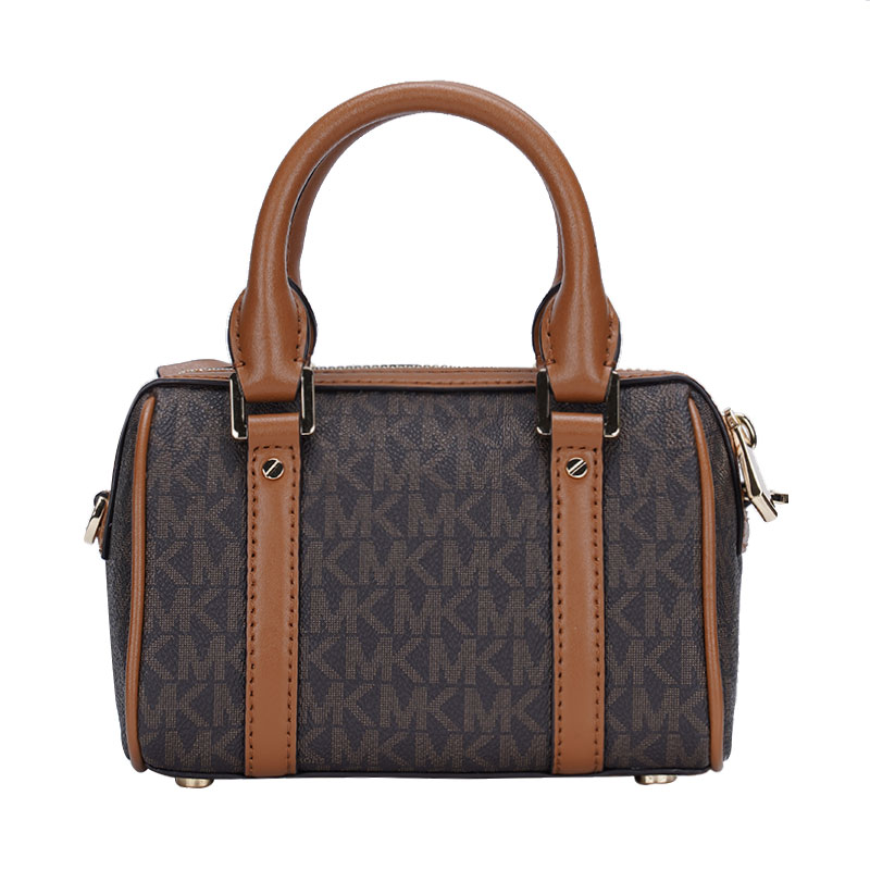 客邻尚品海外旗舰店Michael Kors/MK老花拼色波士顿包单肩斜挎手提包女包 32F9G06C0B1