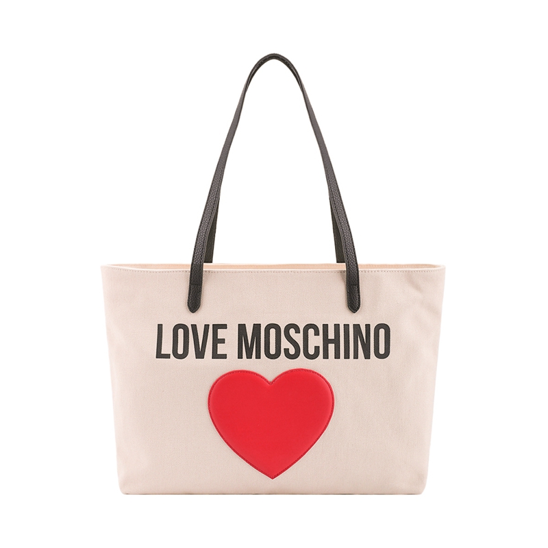 Moschino 桃心女士新款单肩托特包女包大包福袋爱心帆布包单肩包