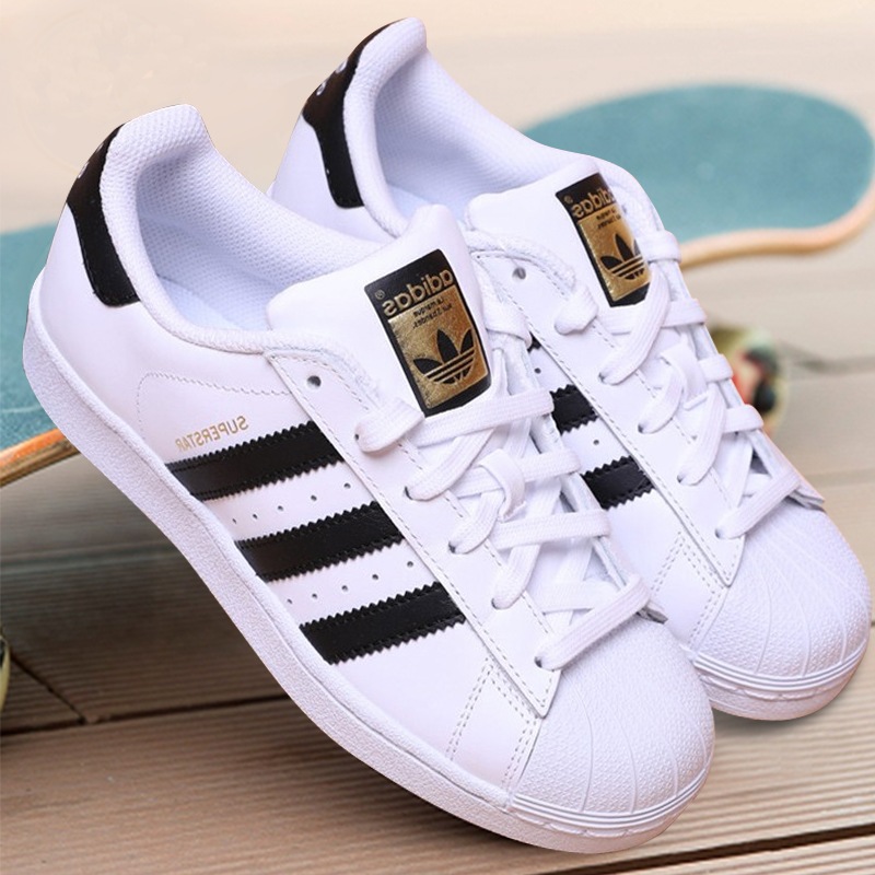 客邻尚品海外旗舰店Adidas/阿迪达斯三叶草板鞋金标贝壳头休闲时尚运动小白鞋 FU77121