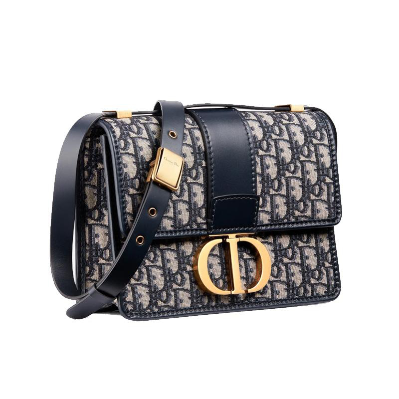 客邻尚品海外旗舰店Dior/迪奥女士新款时尚格纹印花单肩斜挎小方包蒙田包女包2