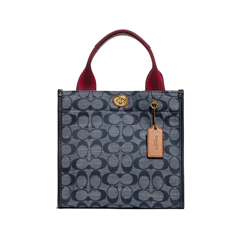 客邻尚品海外旗舰店COACH/蔻驰专柜女士帆布苹果旋锁单肩斜挎手提包 36633