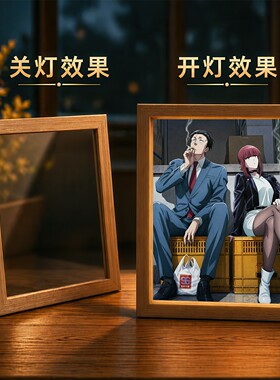 山田小姐镜子灯光画小夜灯超市后门吸烟二人动漫周边生日礼物