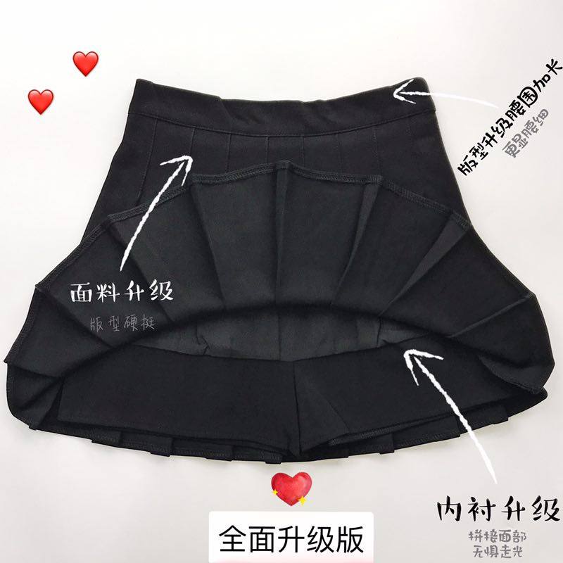 新款ulzzang软妹秋冬高腰百褶裙 oye半身裙