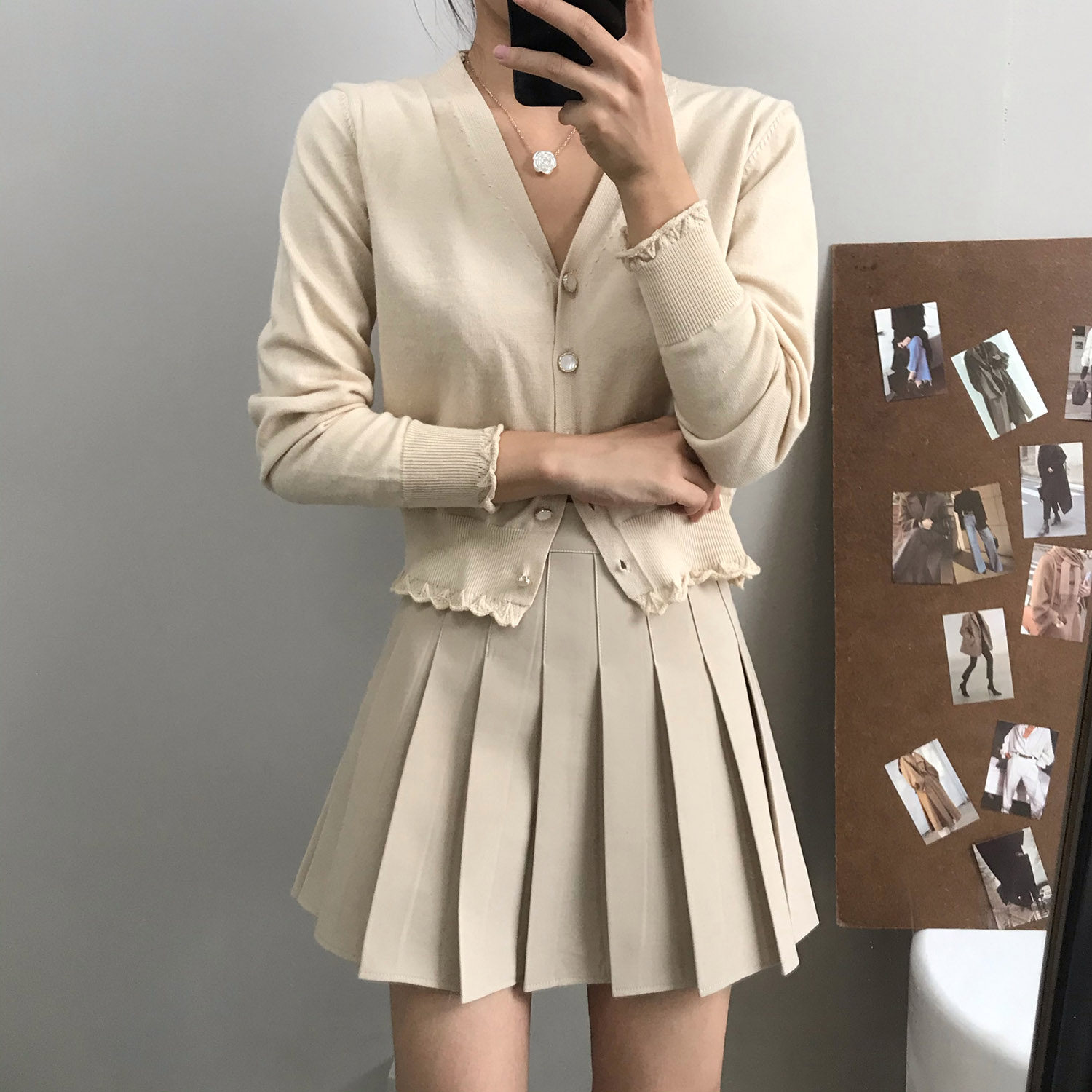 秋冬高腰a字百搭显瘦chic半身裙 oye半身裙