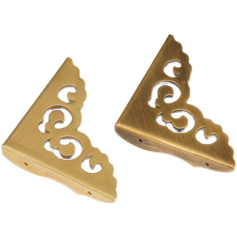 仿古纯铜护角三面铜角花柜门全铜角码画框桌子樟木箱防撞包角包边,淘宝优惠券,粉丝福利购,淘宝优惠卷