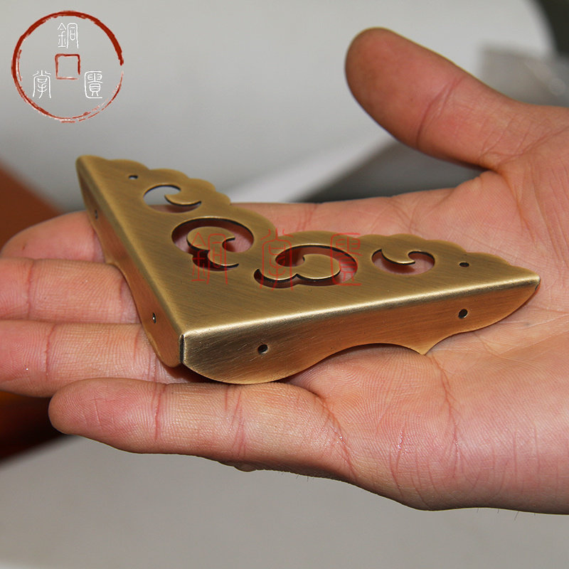 仿古纯铜护角三面铜角花柜门全铜角码画框桌子樟木箱防撞包角包边,淘宝优惠券,粉丝福利购,淘宝优惠卷