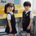 Mùa hè mới mẫu giáo quần áo gió Anh trường tiểu học đồng phục tốt nghiệp trường thiếu nhi Ngày biểu diễn hợp xướng - Đồng phục trường học / tùy chỉnh thực hiện quần áo be trai sành điệu Đồng phục trường học / tùy chỉnh thực hiện