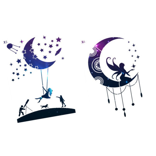 厂家现货星空绘画模板塑料PET镂空尺子手工墙绘喷漆模板加工定制 - 图2