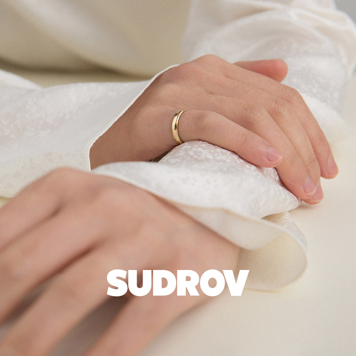SUDROV Sujue Light Luxury 18K Gold Tail Ring