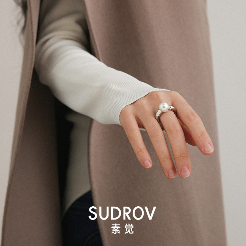 素觉2021年纯银珍珠女小众设计指环 素觉戒指/指环