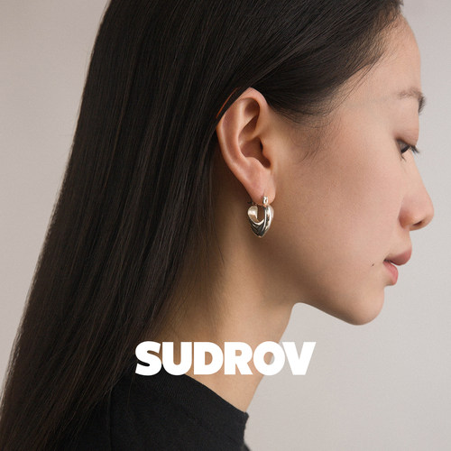 SUDROV素觉耳环轻奢高级感925银气质耳钉爱心耳饰个性耳坠送女友 - 图0