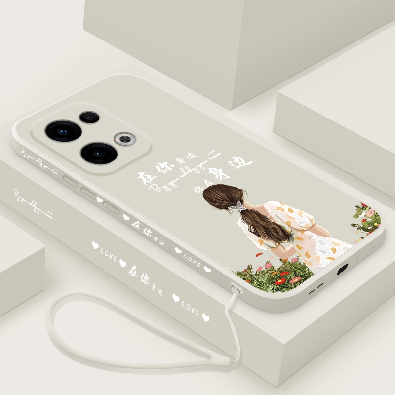 适用opporeno13手机壳女款未来可期Reno13Pro新款液态硅胶0pp0保护套全包防摔Ren013Pr0直边个性创意软外壳 - 图3