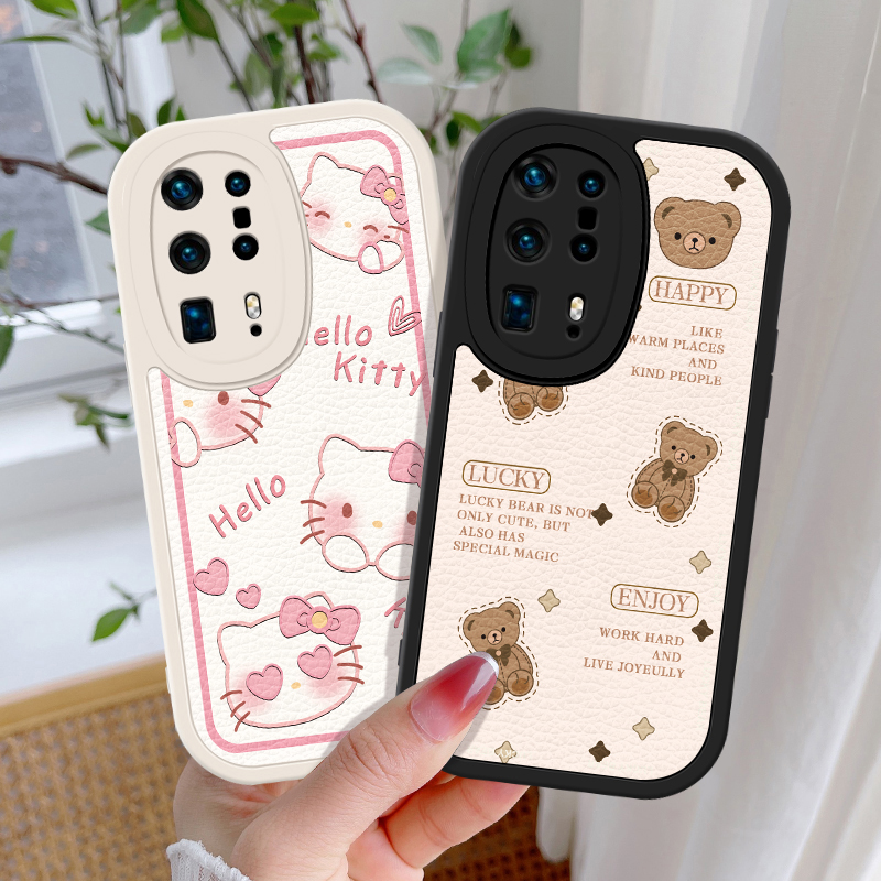 华为p40pro十手机壳HelloKitty新款p40少女款硅胶p40pro+保护套ELS-AN00超薄P40 Pro软壳全包防摔5G可爱外壳-图1