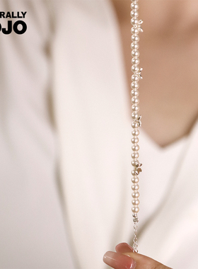 简约百搭白色仿珍珠精致蝴蝶手链