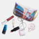 Laser transparent makeup bag for women with large capacity portable skin care products storage bag waterproof travel toiletries bag