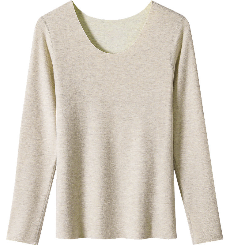 德绒保暖内衣加绒无痕羊绒打底衫 朵凡妮保暖套装