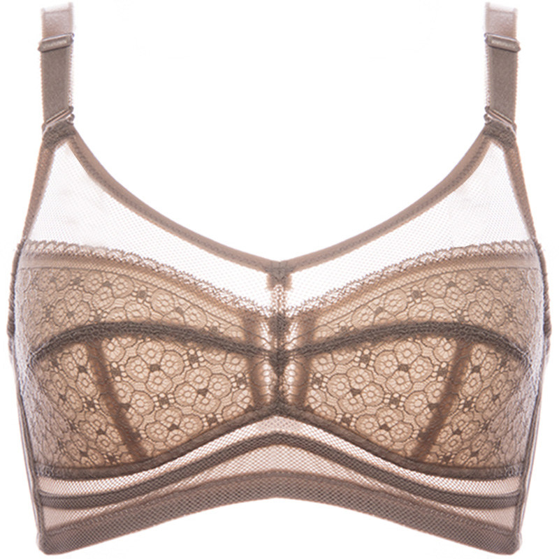 薄款大胸显胸小无钢圈聚拢全文胸 朵凡妮文胸