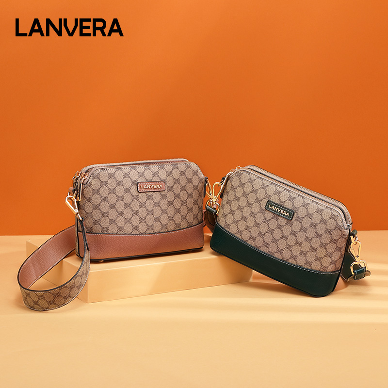 lanvera旗舰店LANVERA女士包包新款 时尚流浪包多层单肩女包斜挎妈妈包1