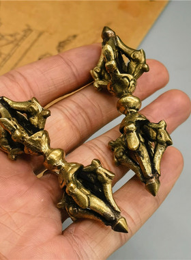 纯铜五股金刚杵降魔杵实心手工