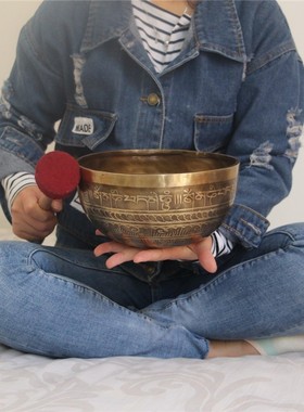 尼泊尔纯铜西藏颂钵钵盂音疗